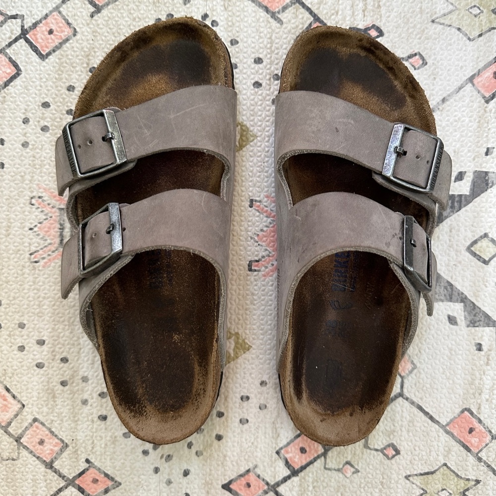 Birkenstock Arizona Slide oiled Leather Sandals 38